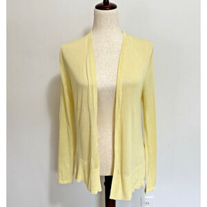 Ann Taylor Open Front Yellow Cardigan NEW WITH TAGS $70 Small Viscose Spring